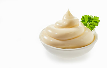 Ornamental twist of gourmet homemade mayonnaise