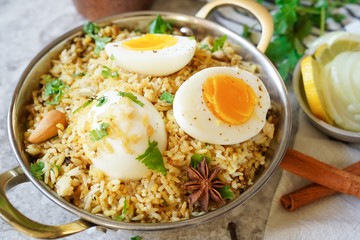 Homemade Egg Biryani / Pilaf or Pulav