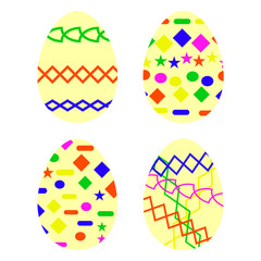 Holy easter. Colorful Eggs. The symbol of the holiday.