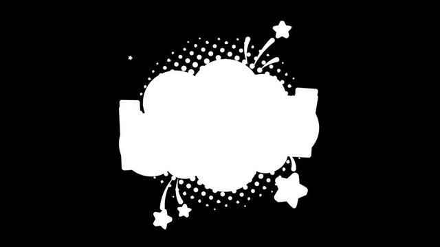 Hello word animation for blogging, streaming and following in social networks and vlog in internet media. Comics speech bubbles with moving text Hello. Motion graphic. PNG plus alpha channel.