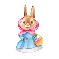 Obraz premium watercolor bunny with easter egg