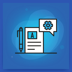 BLOG MANAGEMENT LINE ICON