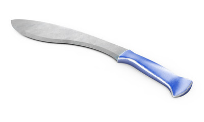 Machete on white background 3d illustration