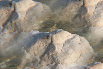 The big crystal of salt of Dead Sea