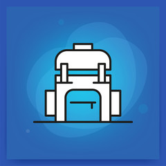 SCHOOL BACKPACK LINE ICON