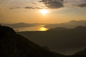 Sunset in the mountains