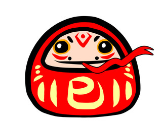 だるま　ヘビ　赤