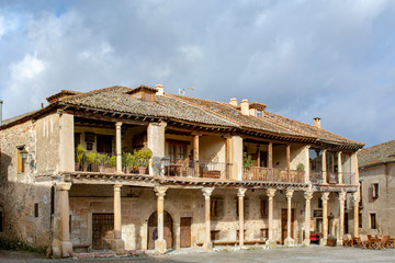 Main square of Pedraza, Segovia province, Spain