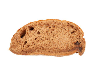 brown chocolate bread sliced on white background with clipping path