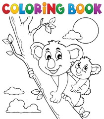 Coloring book koala theme 2