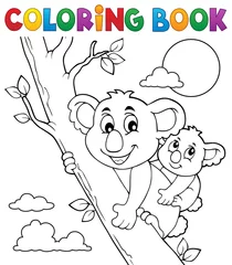 Photo sur Plexiglas Pour enfants Livre de coloriage koala thème 2