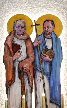 St. James and St. Philip on tha altar of the church of Saint Blaise in Zagreb, Croatia