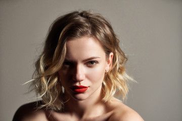 Fototapeta premium Closeup of beautiful woman posing
