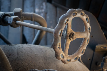 part of the railway abandoned steam locomotive depot rusty old remnants