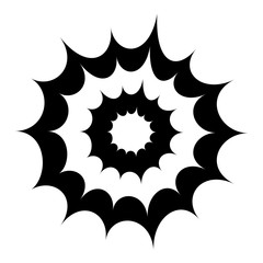 Blast explosion vector icon