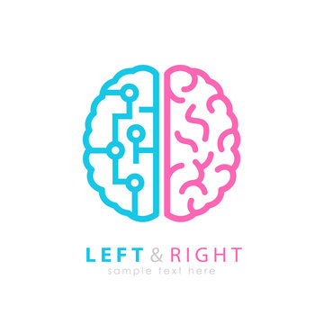 Left and righ brain difference icon