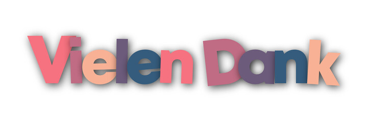 Vielen Dank - Panorama Banner Valentinstag Muttertag Dankeskarte