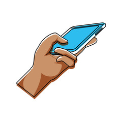 hand using smartphone device