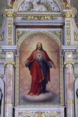 Sacred Heart of Jesus, altarpiece in Basilica of the Sacred Heart of Jesus in Zagreb, Croatia 