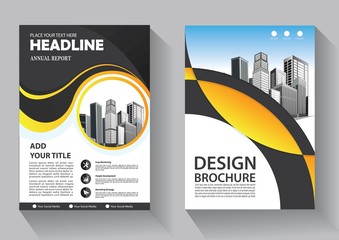 Business abstract vector template. Brochure design, cover modern layout, annual report, poster, flyer in A4 with colorful triangles, geometric shapes for tech, science, market with light background