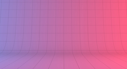 Gradient red violet background, space backdrop , 3d rendering