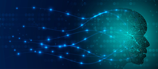 Conceptual technology illustration of artificial intelligence