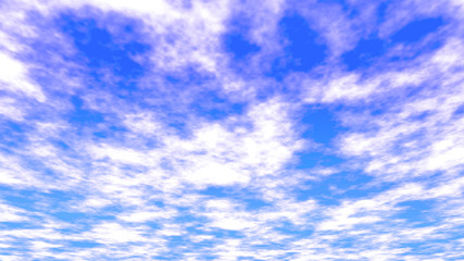 雲のある空の背景　夕暮れ　