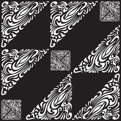 Abstract Pattern in Oriental Style. Elegant pattern of flowing lines. The idea of packaging, tiles, wallpaper, textiles. Handmade.