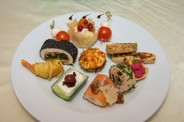 appetizer at wedding ,luxury aperitif,Hotel restaurant food catering service buffet