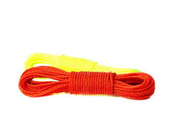Nylon rope isolate on white background