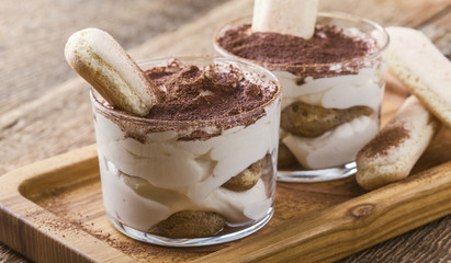 Traditional Italian dessert tiramisu