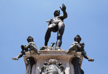 Obraz premium Fountain of Neptune in Bologna, Italy