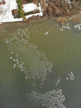 Frozen Lake in Vergiate Italy