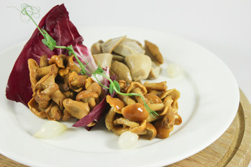 assorted pickled mushrooms