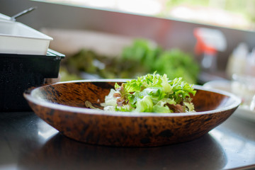 fresh salad in a bowl