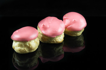 perfect profiteroles with pink glaze