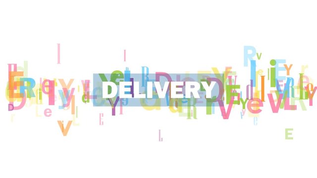 DELIVERY colorful kinetic type banner