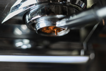 Making of coffee extraction from a espresso machine