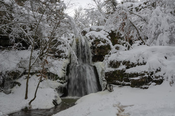 Waterfall in  Winter time.