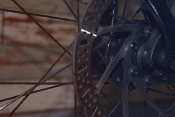 detail of a bicycle wheel