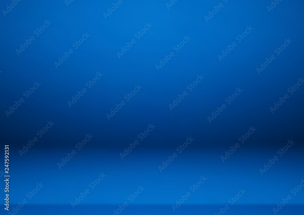 Poster Empty blue color product showcase. Used as background for display your product