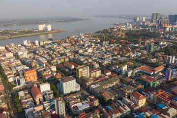 Landscape Phnompenh on January - landsmarks Cambodia - 31 Jan 2019
