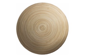 Round wooden bamboo cups