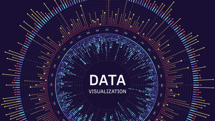 Data visualization concept. Infographics design. Analytics concept background.