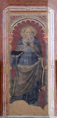 Obraz premium Saint, fresco painting in San Petronio Basilica in Bologna, Italy