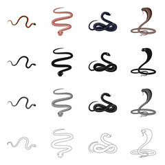 Isolated object of mammal and danger icon. Set of mammal and medicine vector icon for stock.