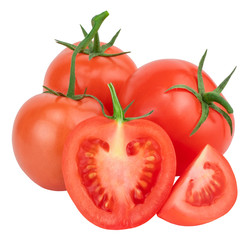 Tomato isolated on white. With clipping path