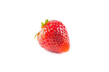 Fresh strawberry fruit on white background.