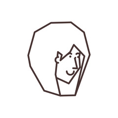 head of young woman avatar character