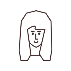 head of young woman avatar character